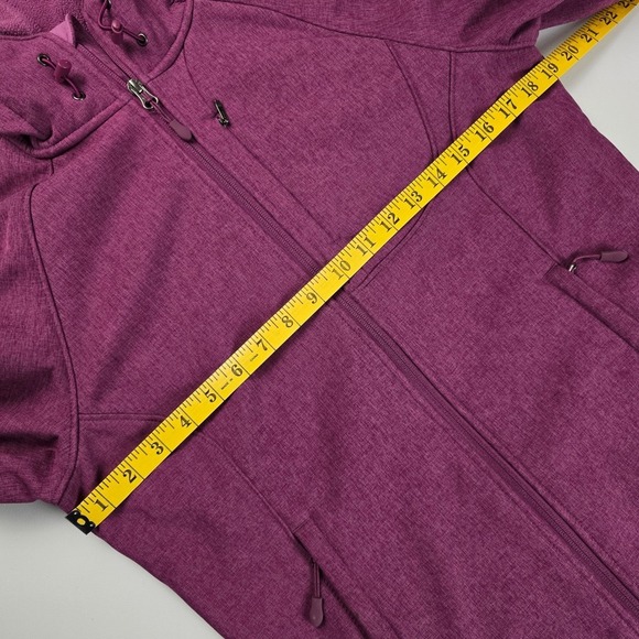 Kirkland Signature Women's Softshell Jacket Hooded Fleece Lined Purple Medium - Picture 11 of 13